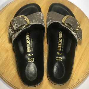 Birkenstock Madrid Women's Slide Sandals - Grey Multicolor Size 8